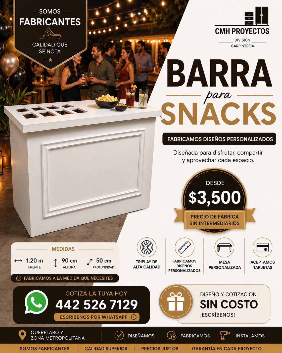 Barra para snacks
